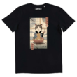 NEKO RAMEN UKIYO-E T-SHIRT - JAPANESE GRAPHIC T-SHIRT BLACK